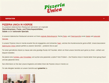 Tablet Screenshot of pizzeria-unica.de